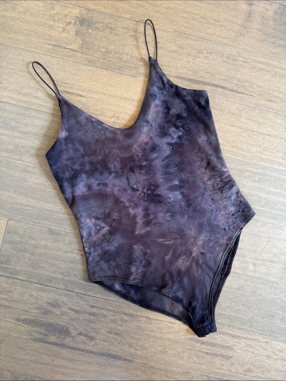 ❤️GAZE❤️Purple Tie-Dye Crop Bodysuit
